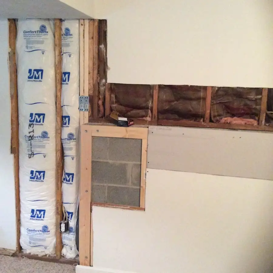Wall insulation replacement during Odor Removal & Deodorization in Greenwich